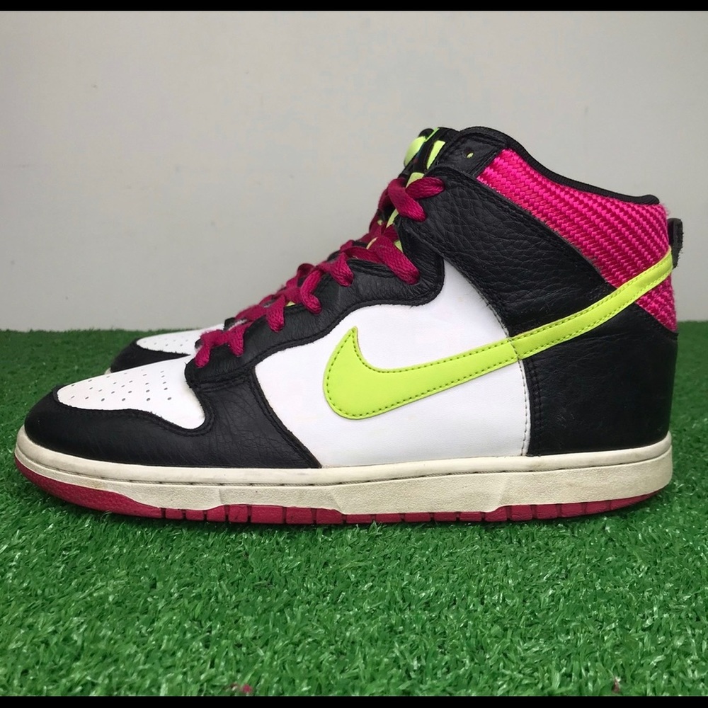 Nike Dunk High London White/Black/Fireberry/Volt